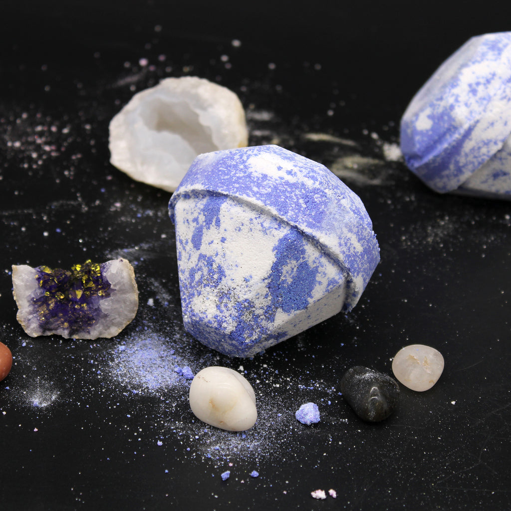 Bombe de bain Gemstone - Blanc et bleu