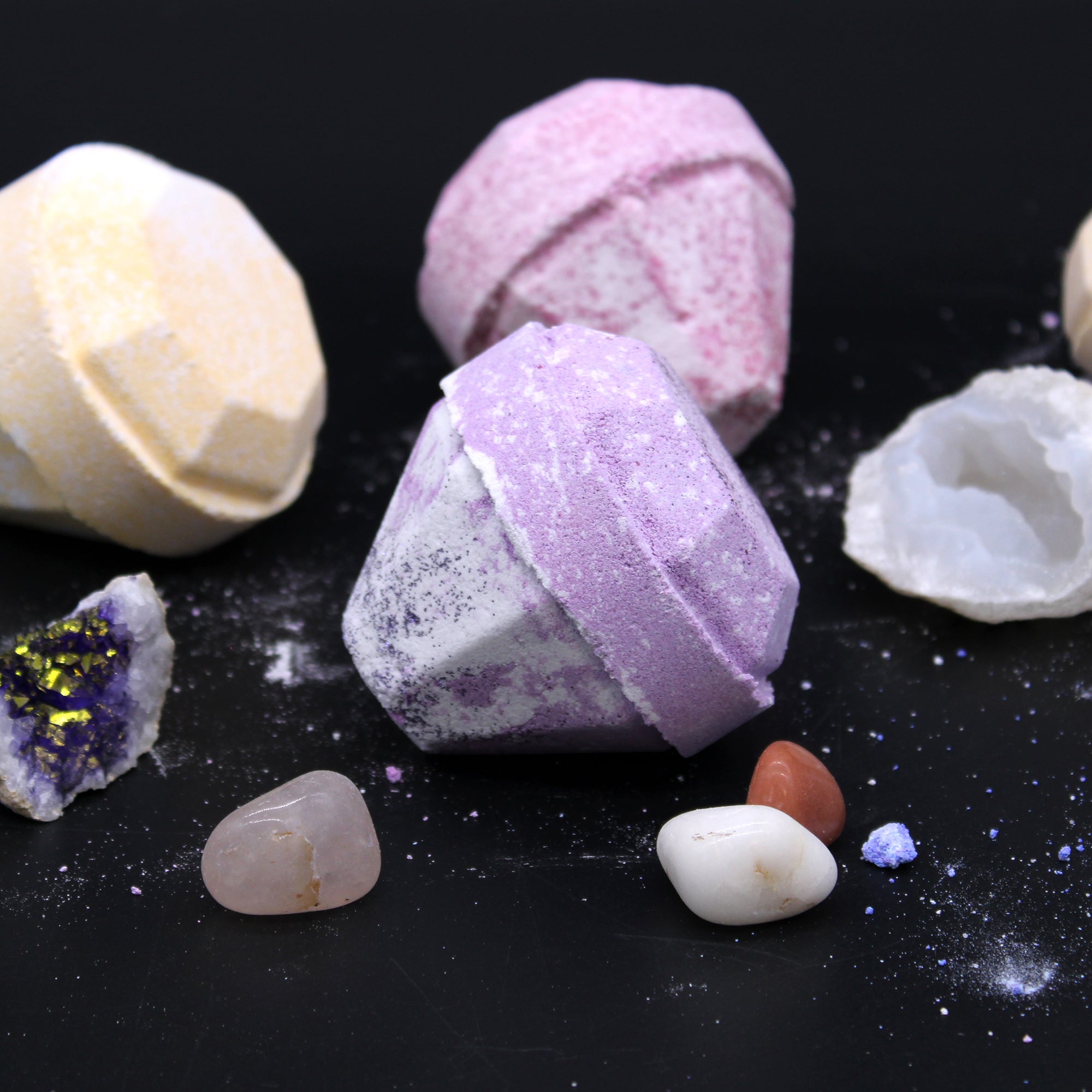 Bombe de bain Gemstone - Blanc et violet