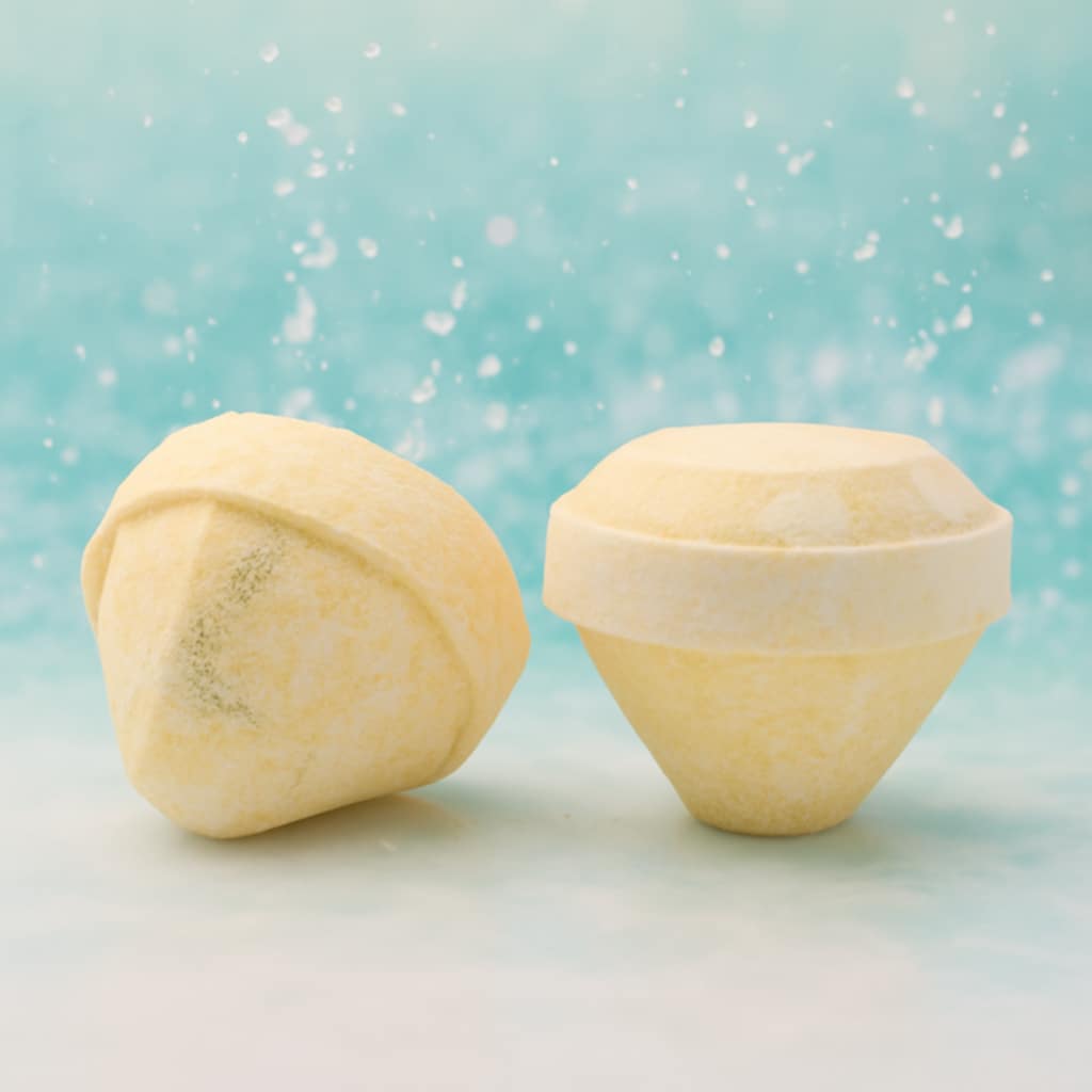 Bombe de bain Gemstone - Blanc et or