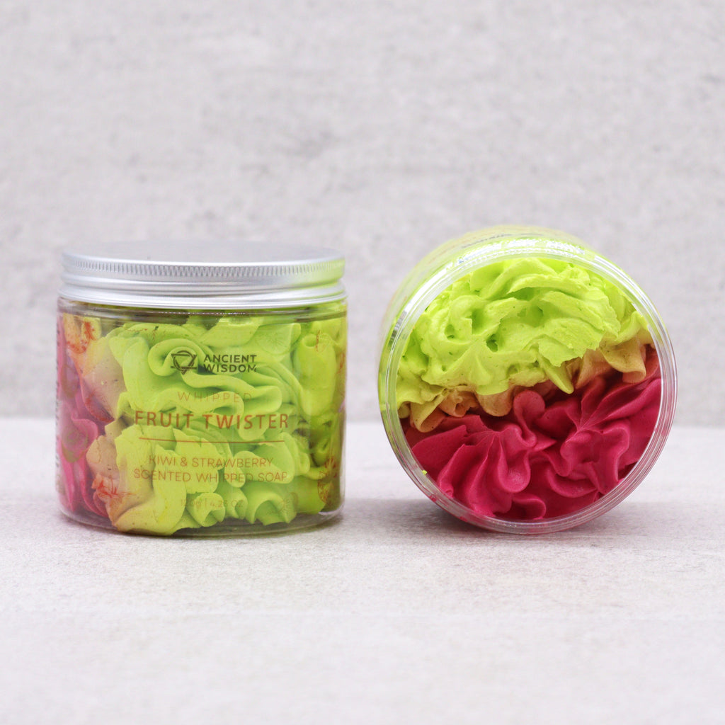 Savon chantilly fraise et kiwi