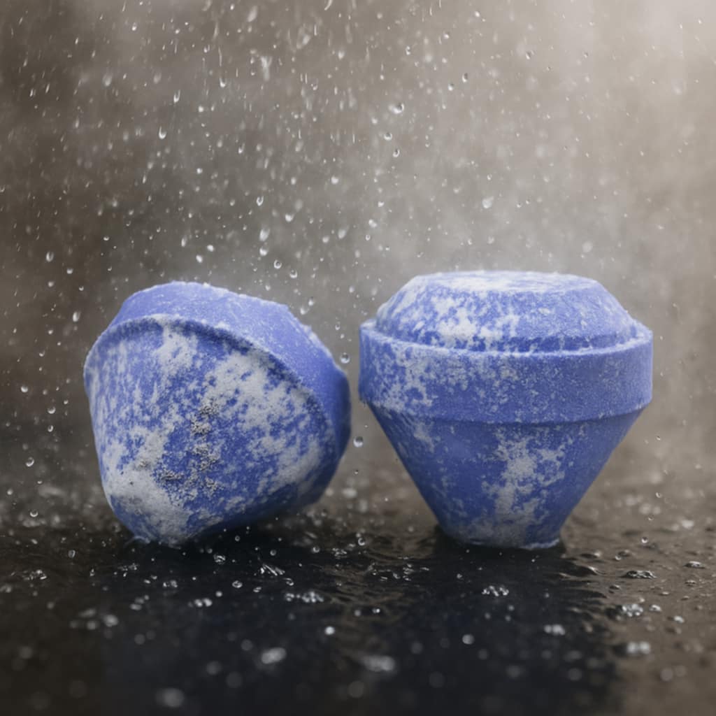 Bombe de bain Gemstone - Blanc et bleu