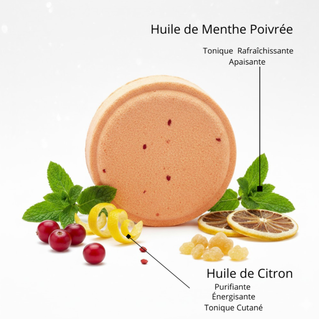 galet de douche apaisante et rafraichissant. idéal pour un coup de boost