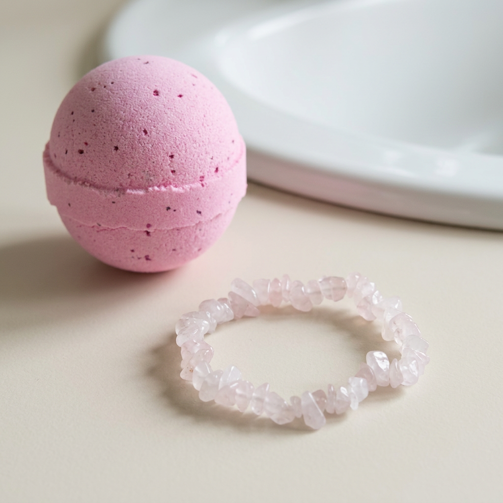 Bombe de bain bijou – Éclat de Rose