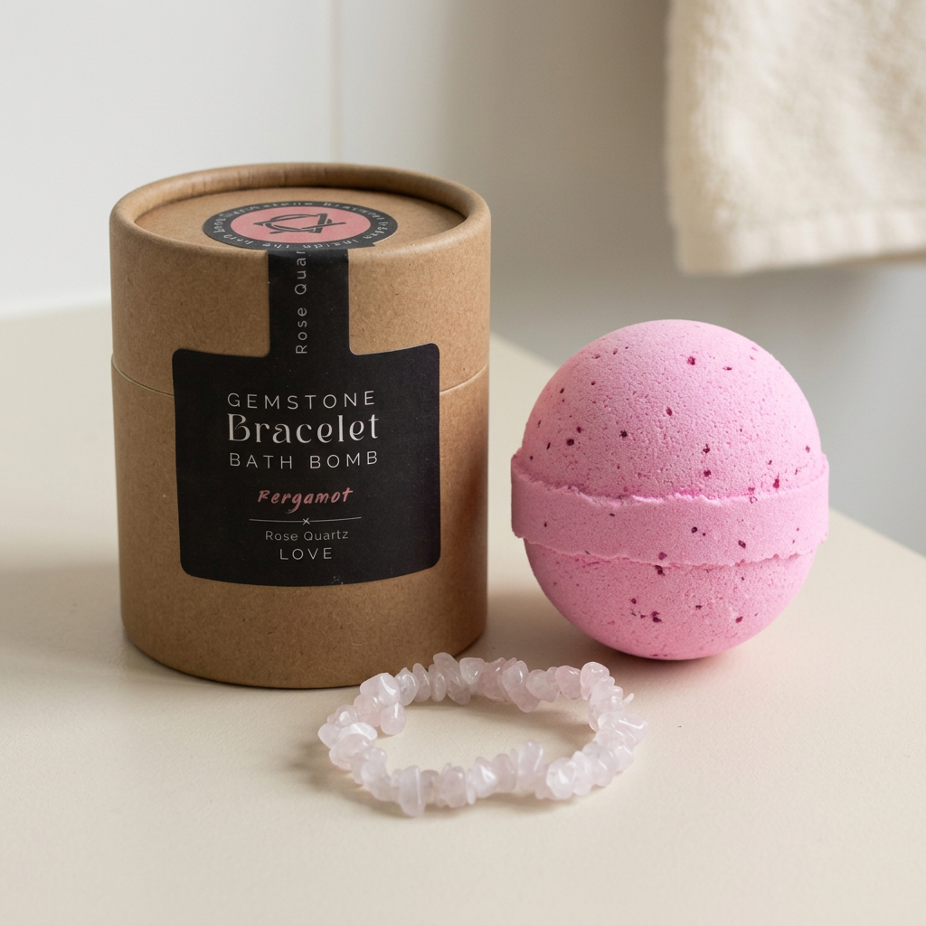 Bombe de bain bijou – Éclat de Rose
