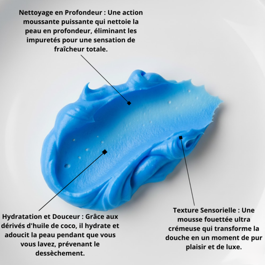 savon chantilly à la myrtille, antioxydant, nettoyage en profondeur et hydratant au beurre de coco