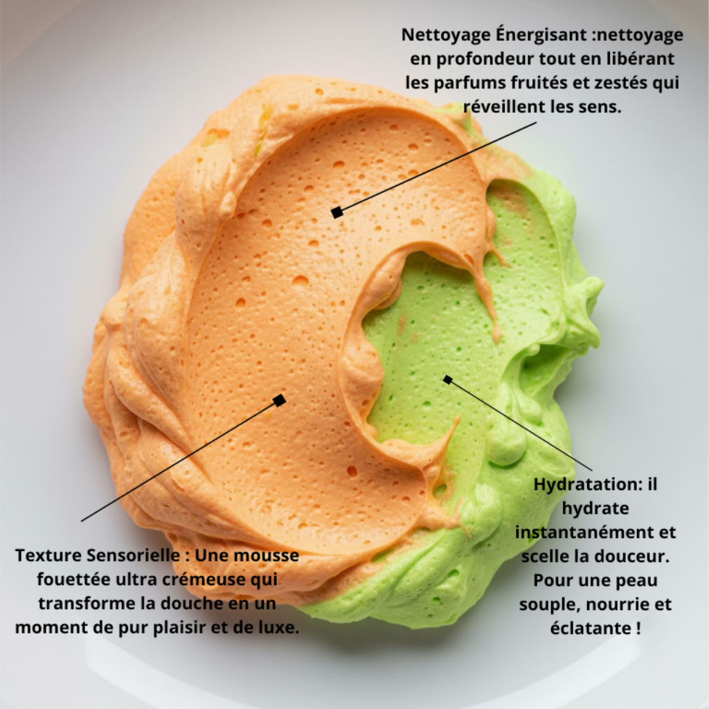 savon chantilly nettoyage en profondeur fruité, peau souple nourrie et éclatante