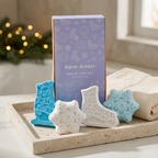 Coffret Féerie d’Hiver – 4 bombes de bain patins & flocons